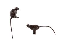 A Pair of Donald Greig Bronze Monkey Figures
