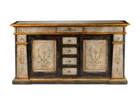 A Venetian Neoclassical Style Polychromed Credenza
