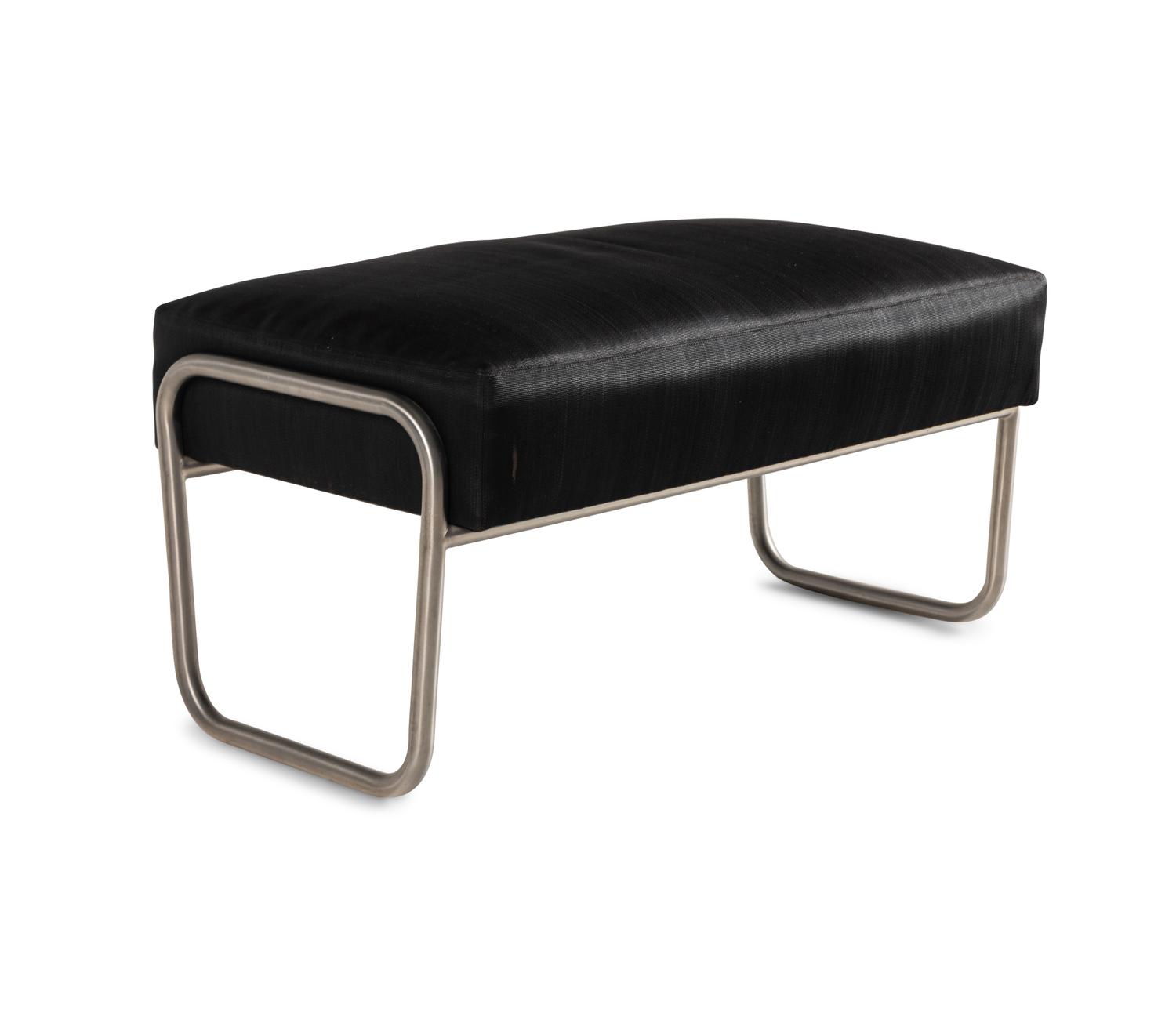 A Custom Horsehair-Upholstered Bench