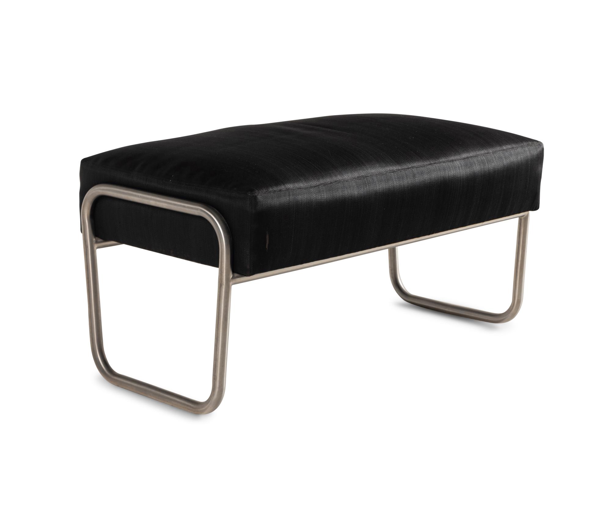 A Custom Horsehair-Upholstered Bench