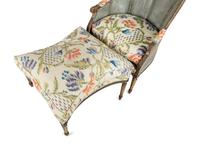 A Louis XVI Style Blue-Painted Duchesse Brisée