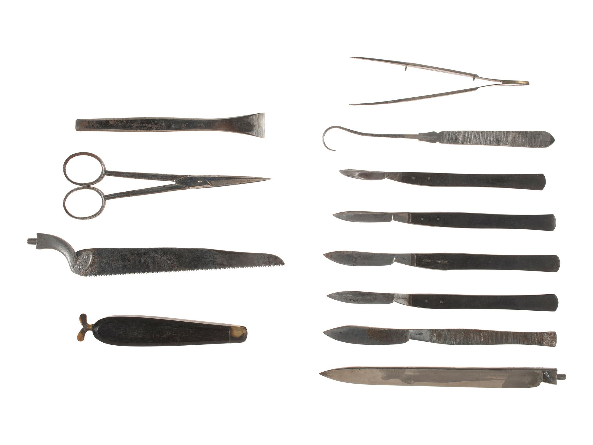 [SCIENCE & MEDICINE]. George Tiemann & Co. post-mortem surgical kit, ca 1850s-1860s.