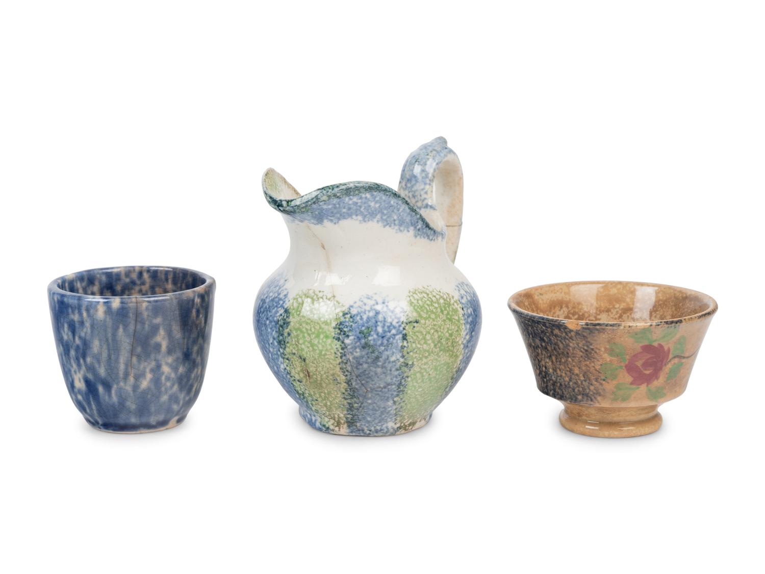 A Group of English Ceramic Table Articles