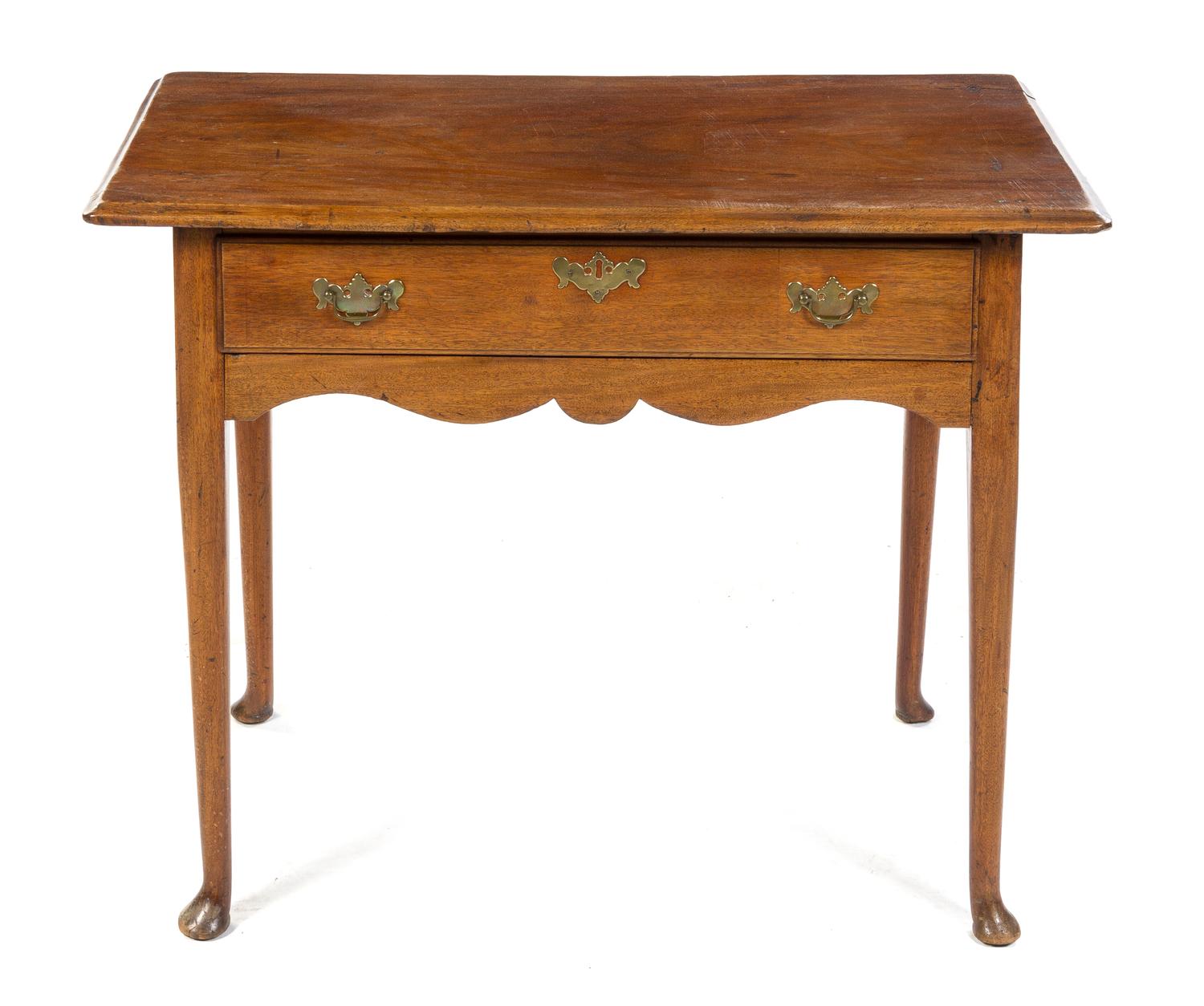 An American Mahogany Tea Table Height 27 1/2 x width 36 x depth 19 3/4 inches. — 18TH/19TH CENTURY