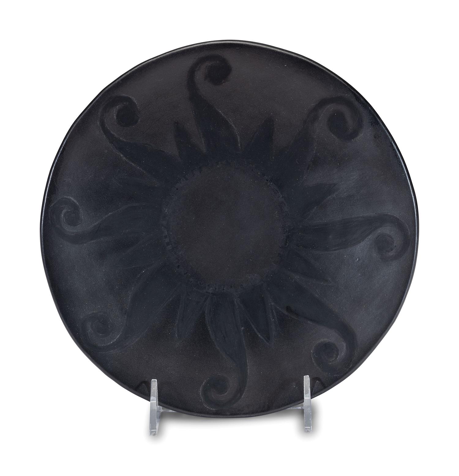 Blackware Pottery Plate 1923-1925