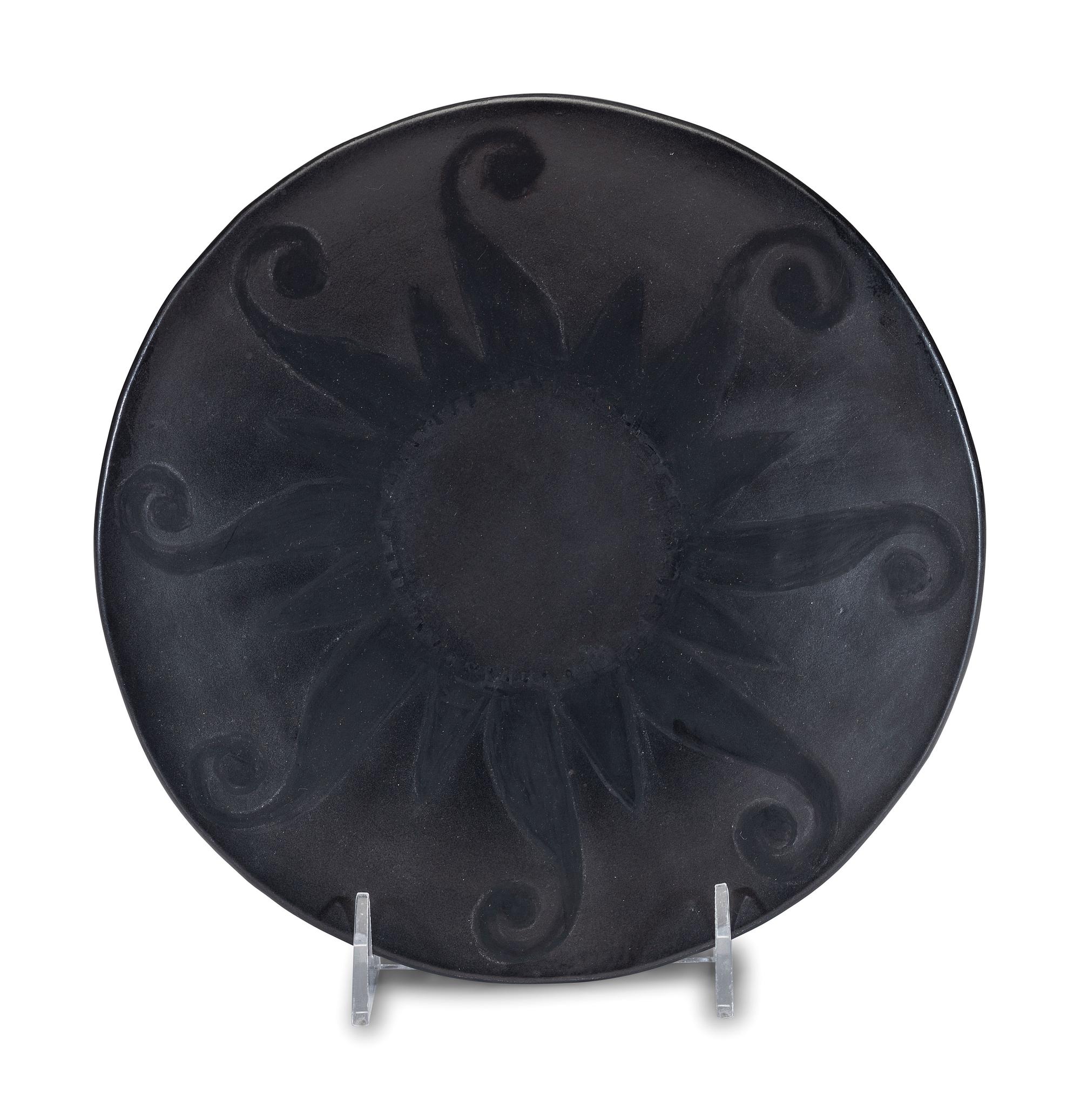 Blackware Pottery Plate 1923-1925