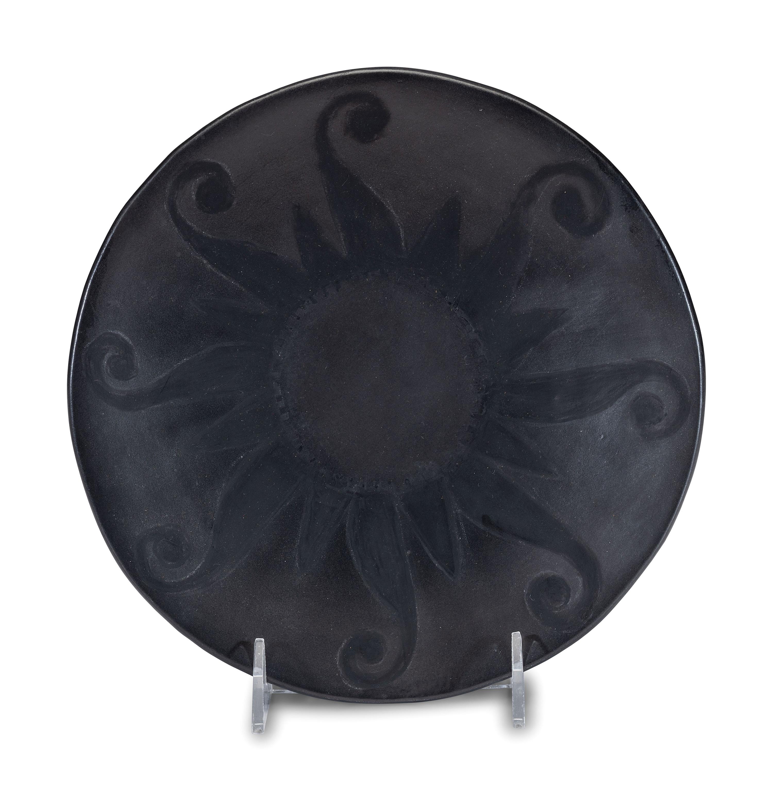 Blackware Pottery Plate 1923-1925
