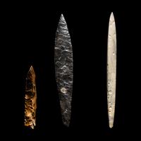 Three European Flint Axes and Daggers