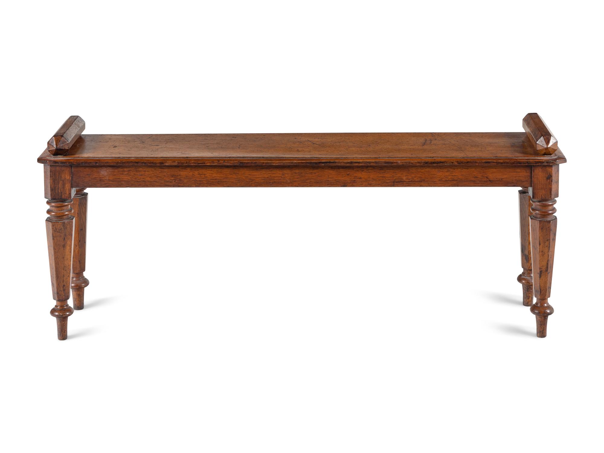 An English Oak Hall Bench