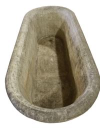 A Carved Marble Bathtub 65" W x 27" D x 23.5" H — Italy, 18th century