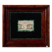 A Pair of Italian Micromosaic Panels of a Roman Temple