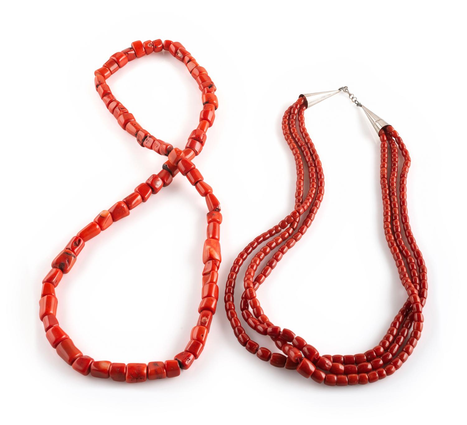 Southwestern-style Coral Necklaces