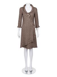 Chanel Herringbone Tweed Wrap Style Dress, Fall 2005