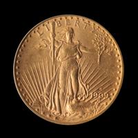 A United States 1909-D St. Gaudens $20 Gold Coin
