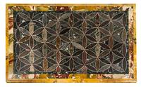 A Mosaic Inset Low Table Height 19 1/4 x width 44 x depth 27 3/4 inches. — THE TOP POSSIBLY ROMAN