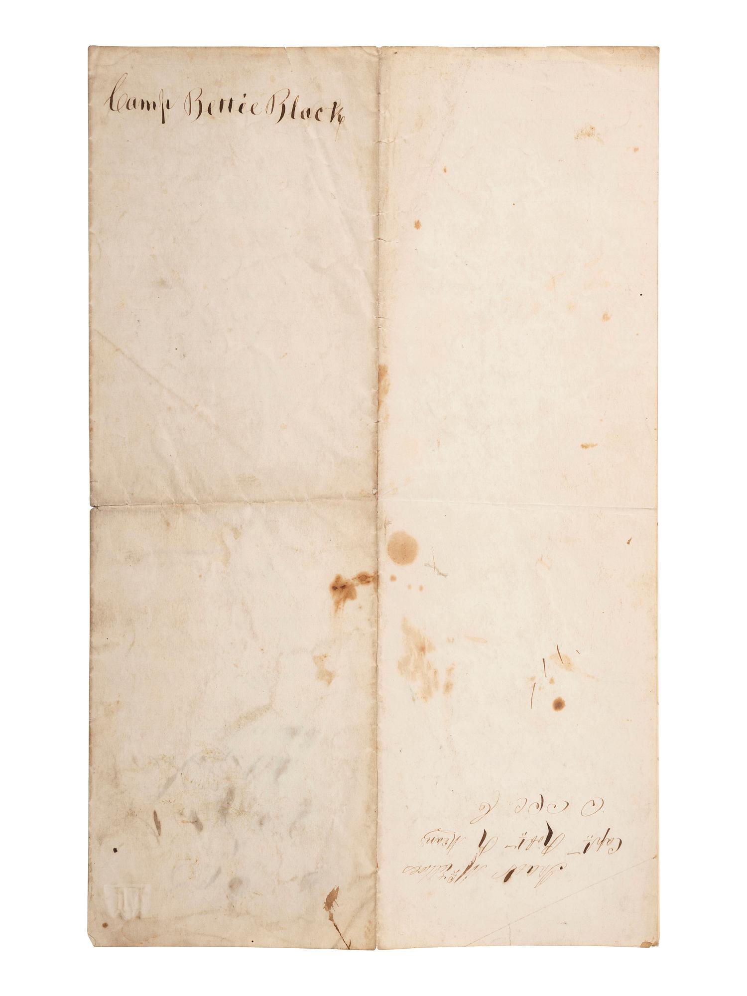 [CIVIL WAR]. 62nd Pennsylvania temperance oath. Camp Bettie Black, VA, 1 February 1862.