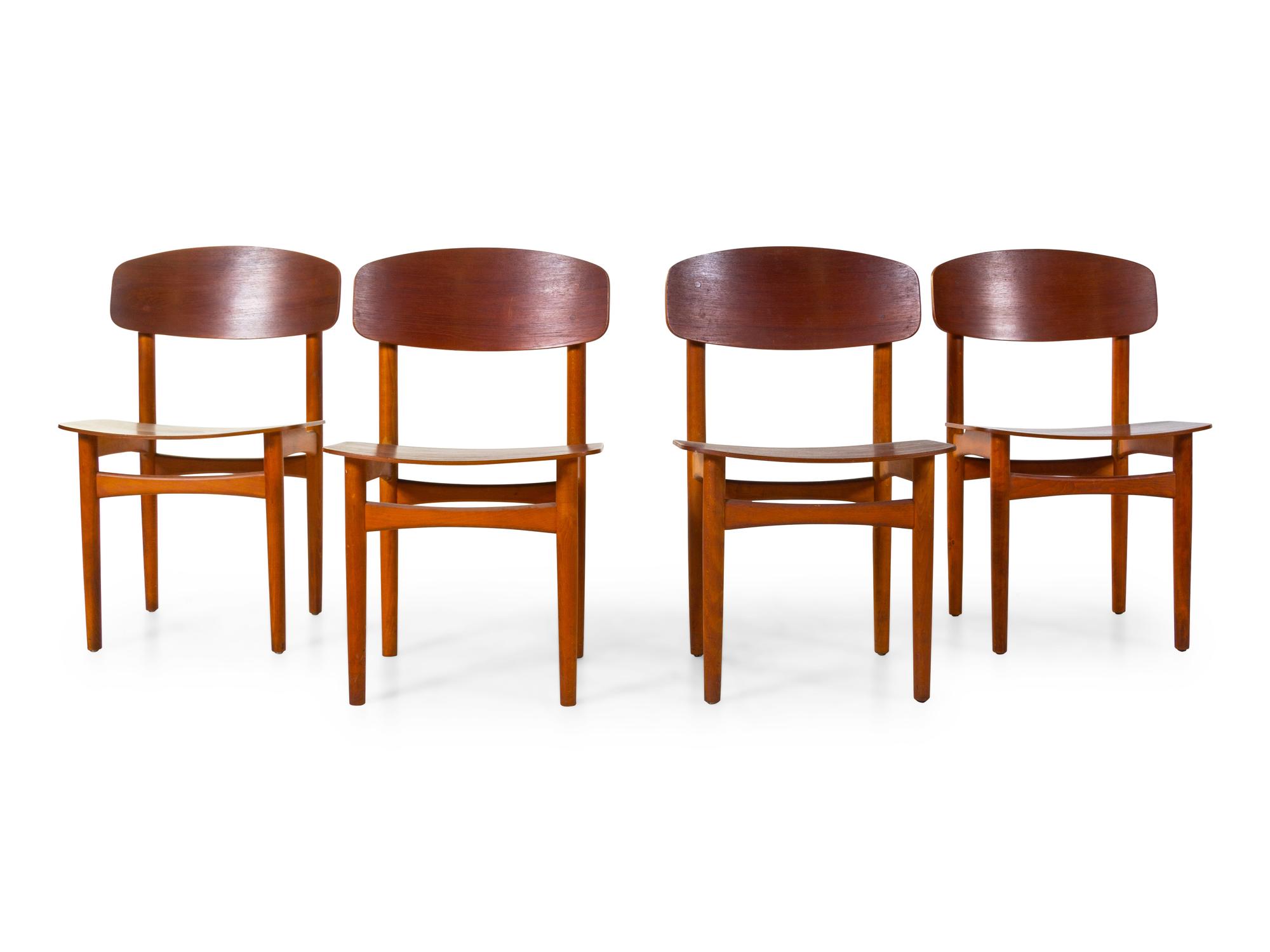 Set of Four Dining Chairs Søborg Møbelfabrik, Denmark