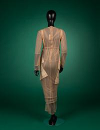 Comme des Garçons Nude Net and White Cotton with Pearls Evening Dress, Fall 2009