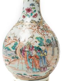 A Chinese Export Porcelain Bottle and Basin
