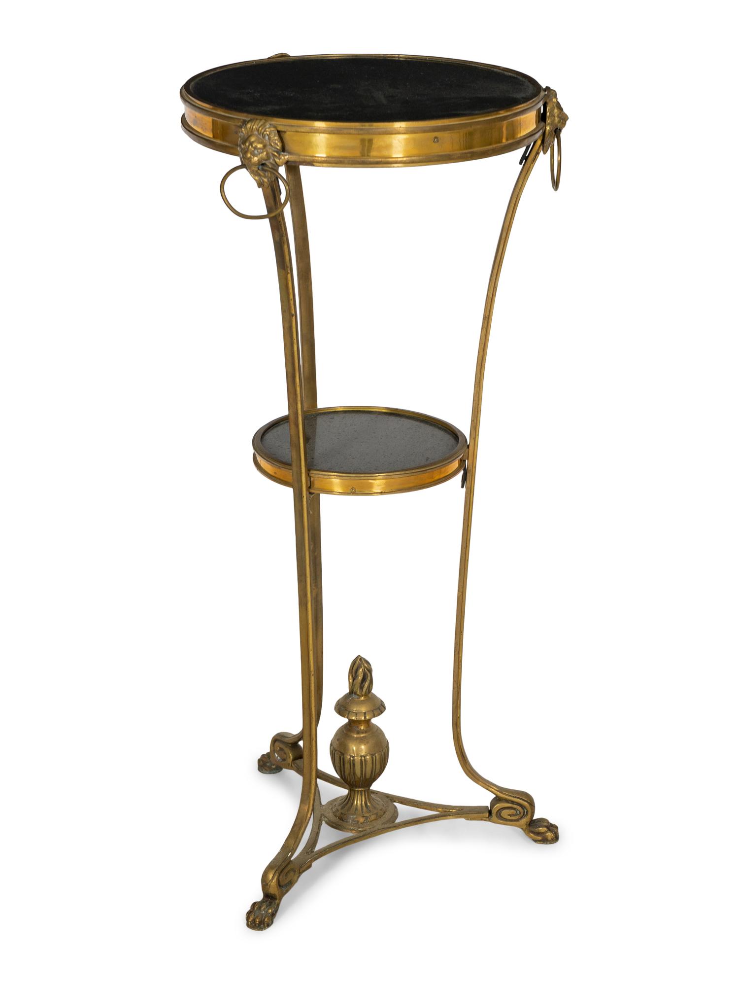 An Empire Style Brass Mounted Gueridon Table