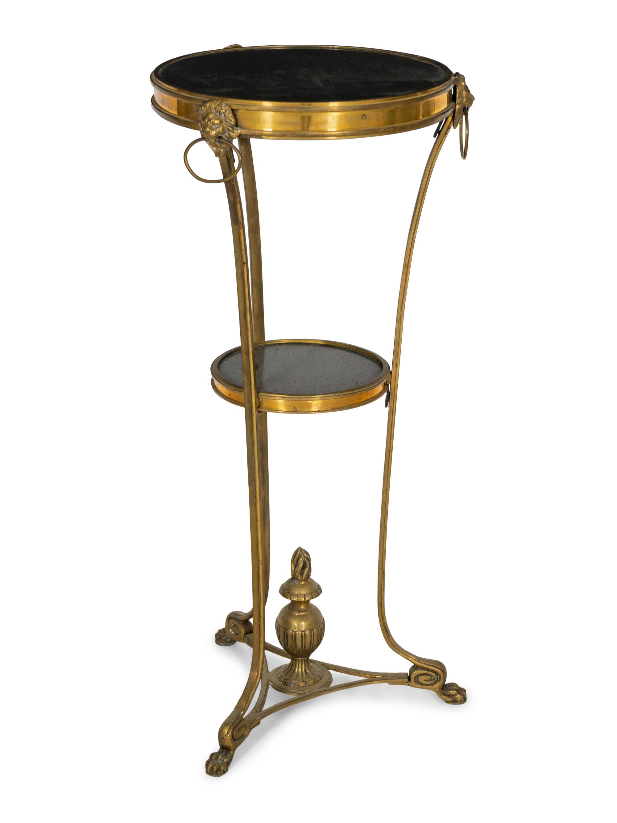 An Empire Style Brass Mounted Gueridon Table