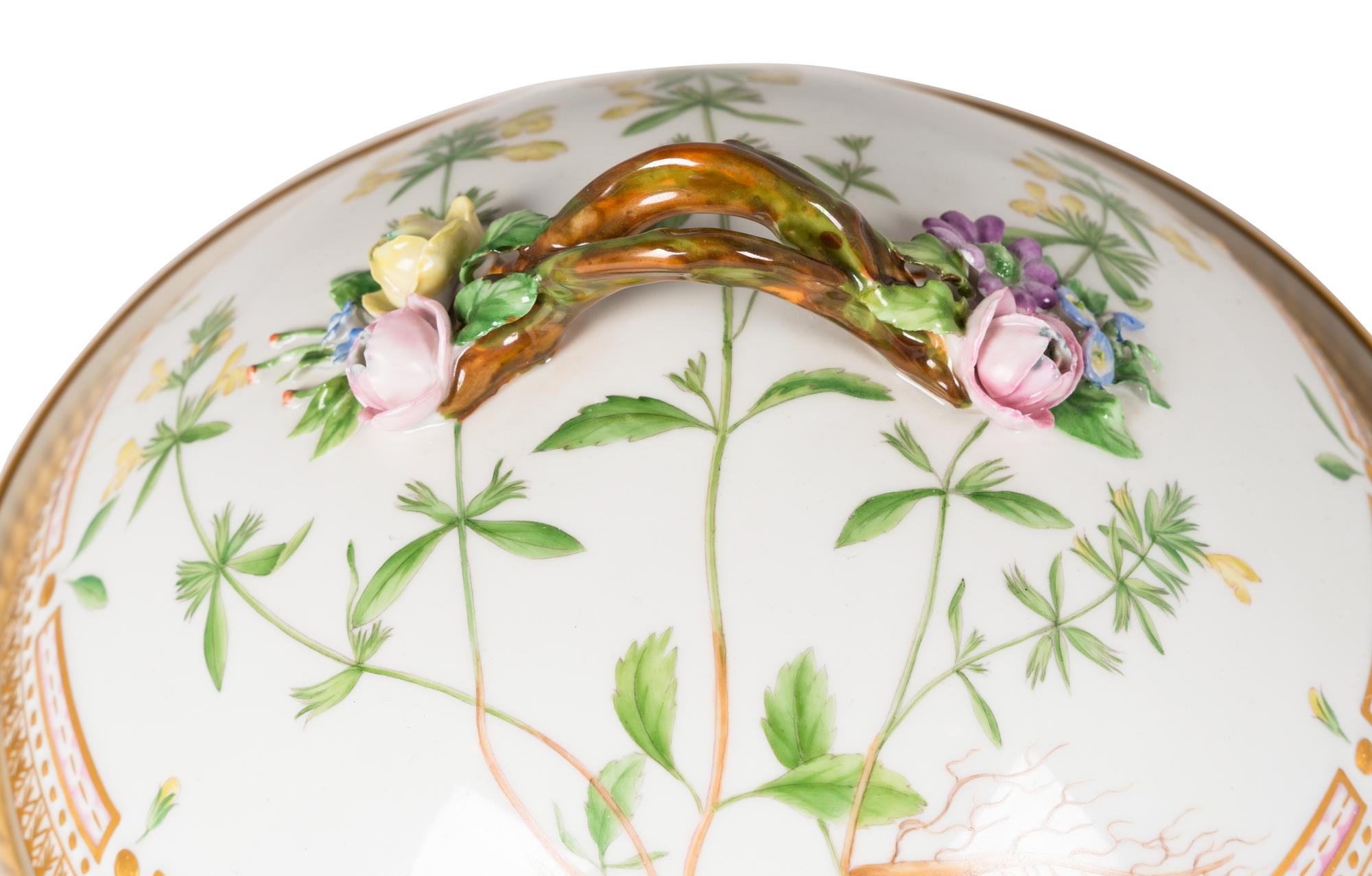 A Royal Copenhagen Flora Danica Porcelain Covered Vegetable Dish
