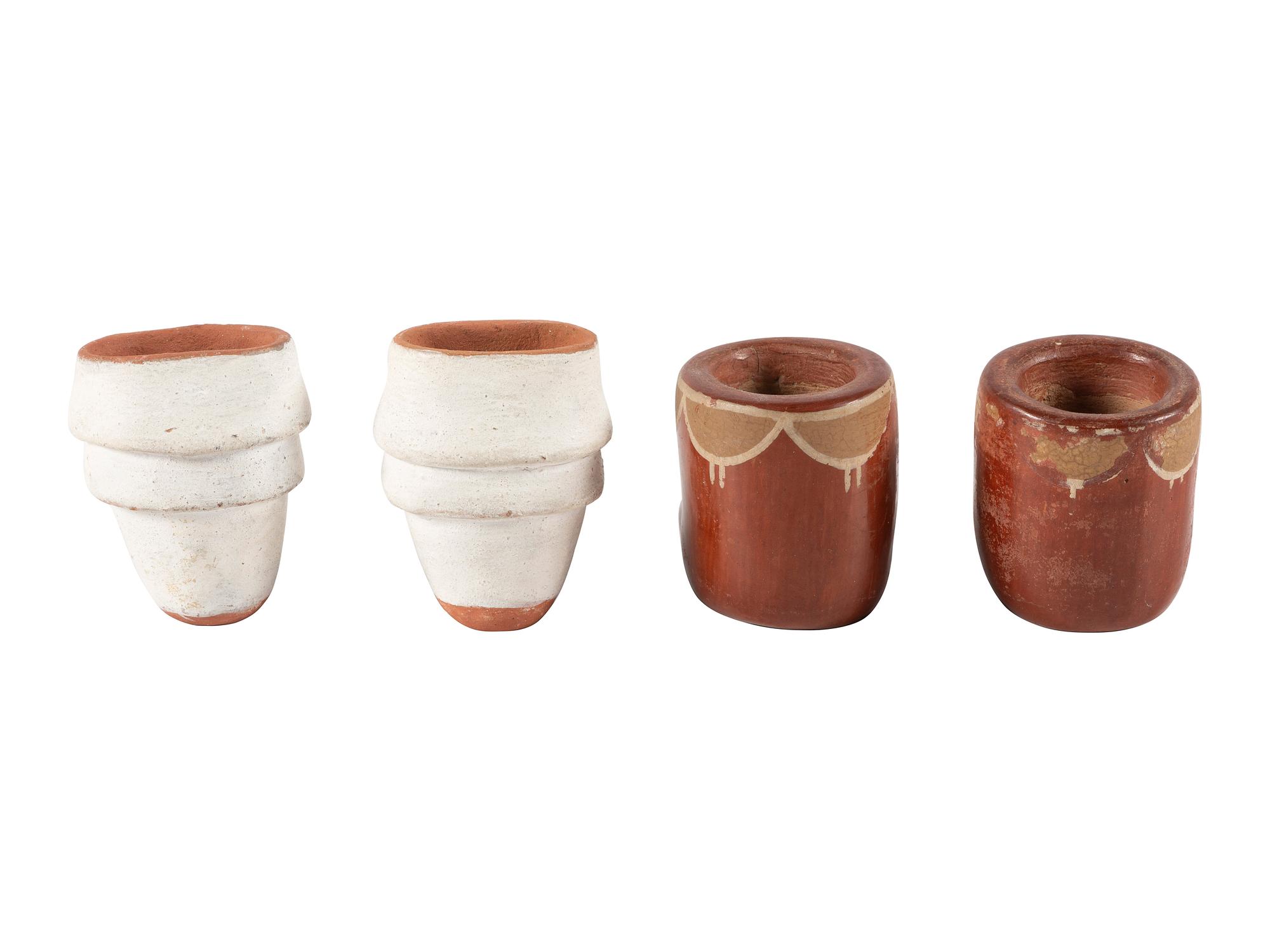Two Pairs of Pottery Moccasins