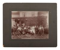 [EARLY PHOTOGRAPHY - CYCLING]. 14 photographs of featuring bicycles and other wheeled devices.