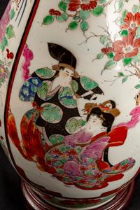 A Pair of Kutani Porcelain Vases — MEIJI PERIOD