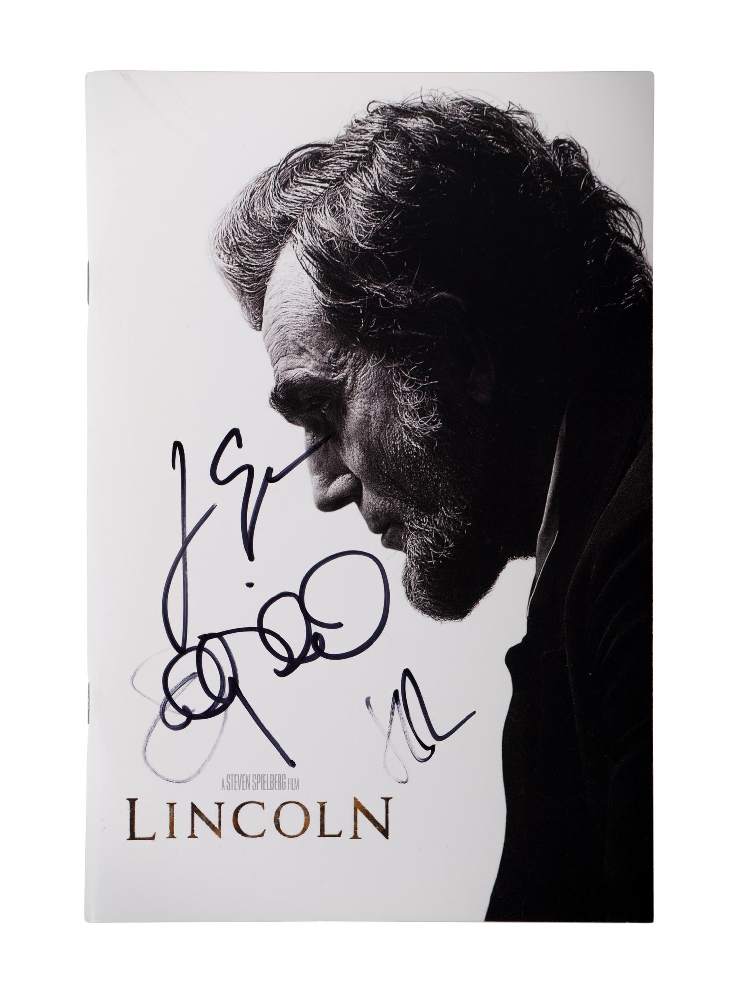 (Screenplays) A group of memorabilia from the film Lincoln . DreamWorks Pictures, Steven Speilberg, 2012. Comprising: