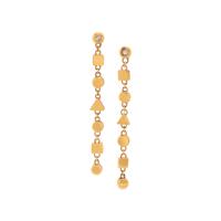 SUSAN BERMAN, YELLOW GOLD AND DIAMOND EARRINGS