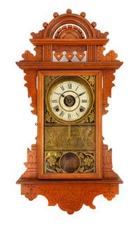 A Victorian Eastlake Style Wall Clock