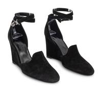 Hermès Black Suede Lively Wedge