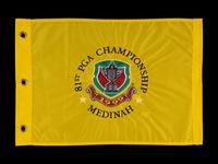 A Group of Four Major Golf Championship Pin Flags (Including Jack Nicklaus and Nick Price Signed British Open Flags),