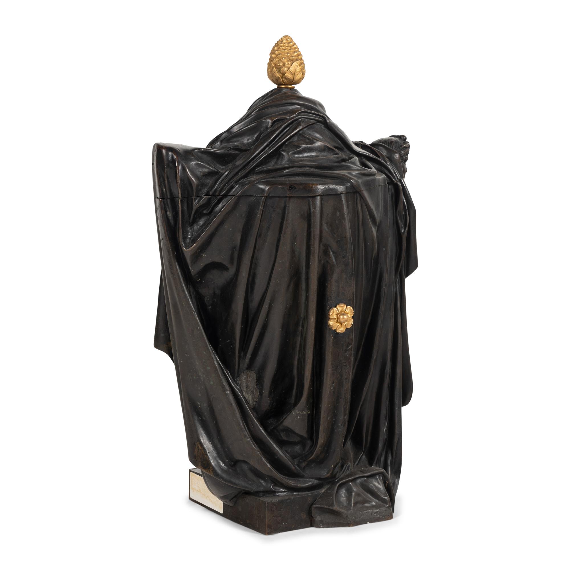 An Empire Style Gilt and Patinated Bronze Urn