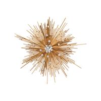 MODERNIST, YELLOW GOLD AND DIAMOND BROOCH