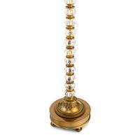 A Pair of Brass and Glass Table Lamps