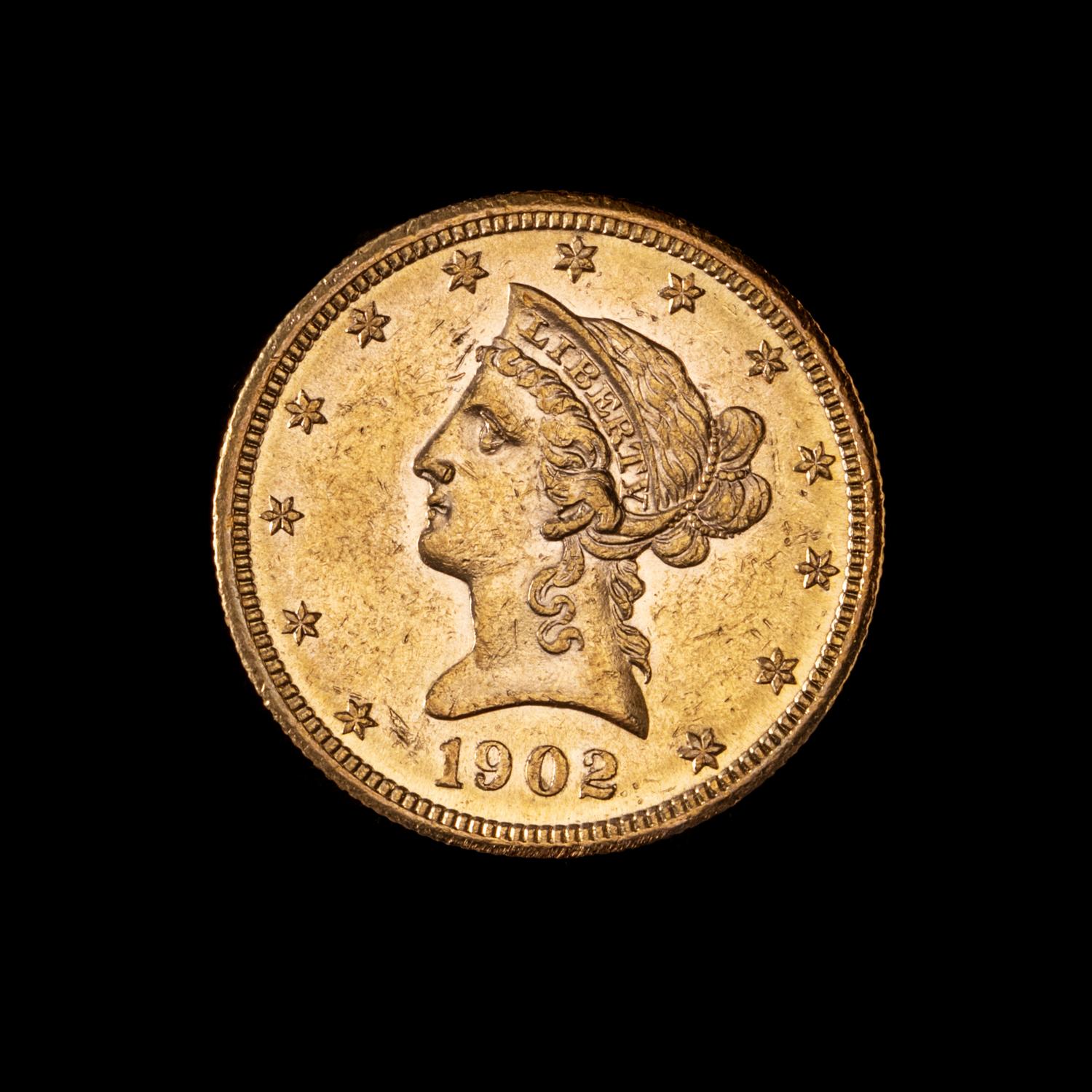 A United States 1902-S Liberty Head $10 Gold Coin