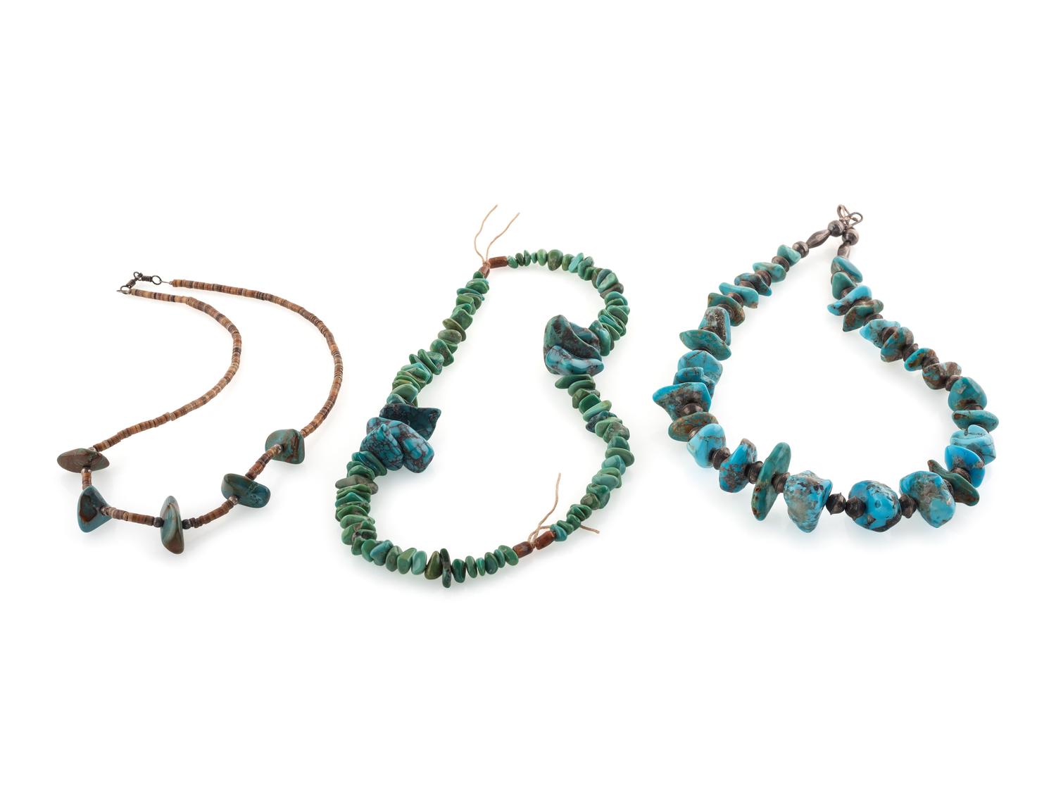 Pueblo Turquoise Necklaces and Joclas