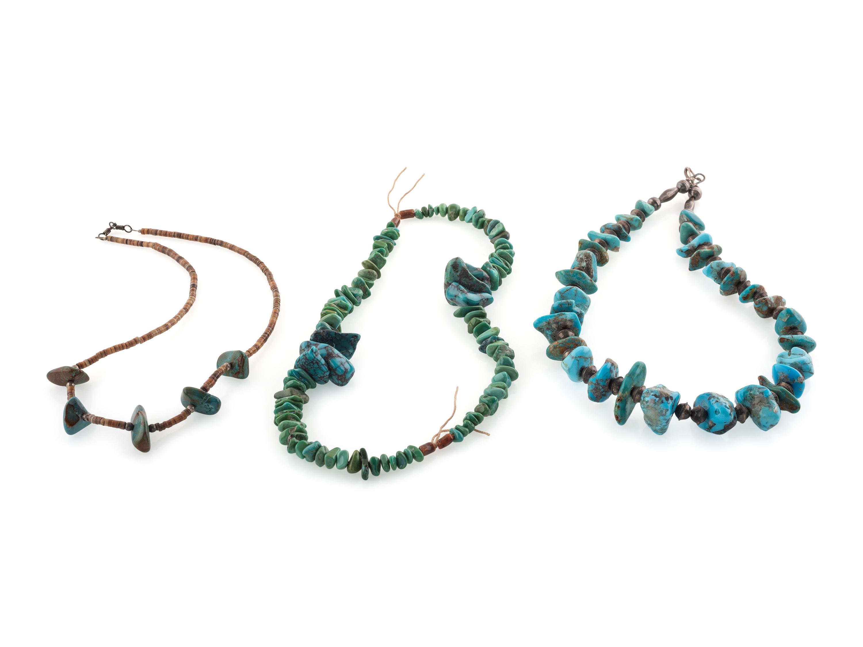 Pueblo Turquoise Necklaces and Joclas