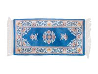 A Chinese Wool and Silk Blue Rug
