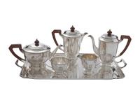 An English Silver Six-Piece Coffee & Tea Service