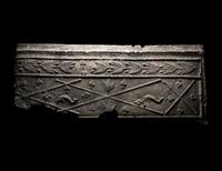 Two Roman Lead Sarcophagus Fragments