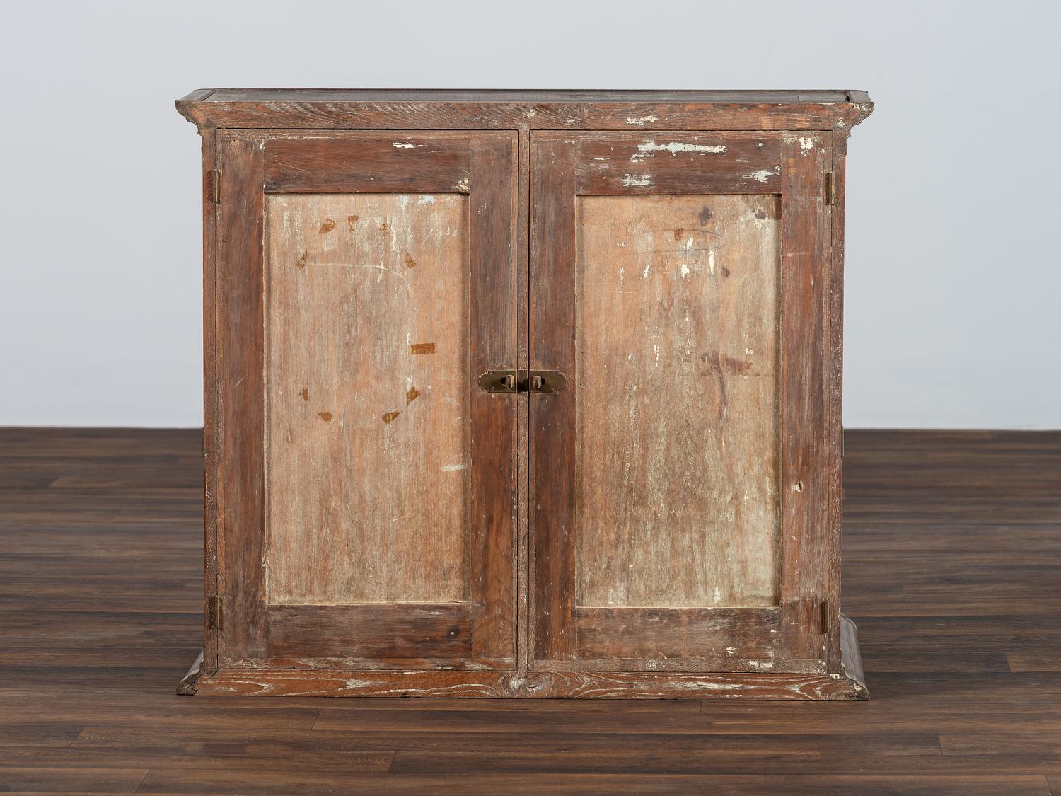 A Country Store Brass Mounted Walnut Countertop Display Case