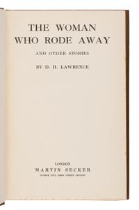 Lawrence, D.H. (1885-1930). A group of 9 titles, most first editions, comprising: