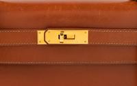 Hermès Brown Sellier 32cm Kelly Handbag, 2001