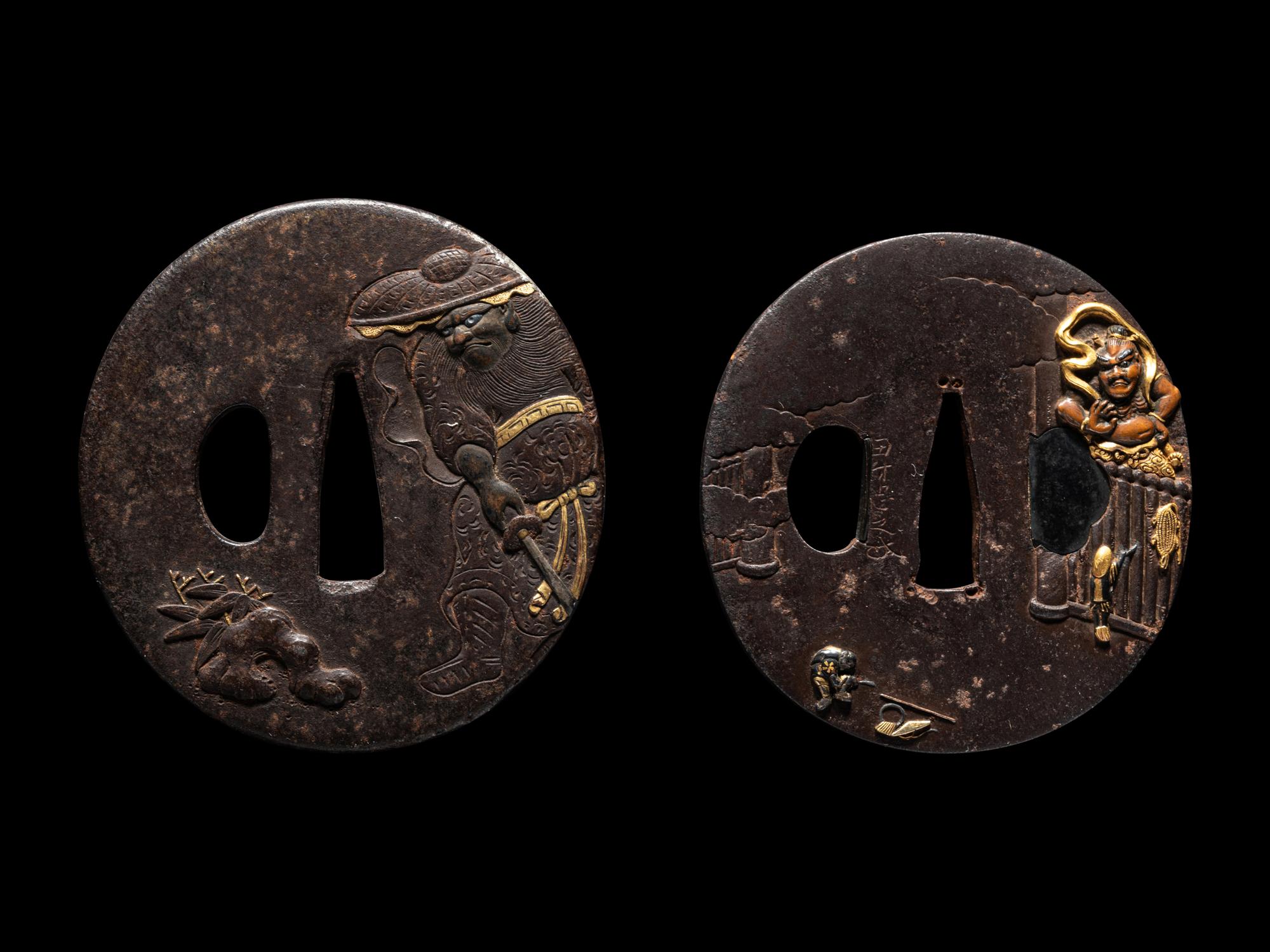 Four Japanese Metal Tsuba