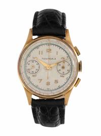 TEMPORIS, VINTAGE, 18K YELLOW GOLD CHRONOGRAPH WRISTWATCH