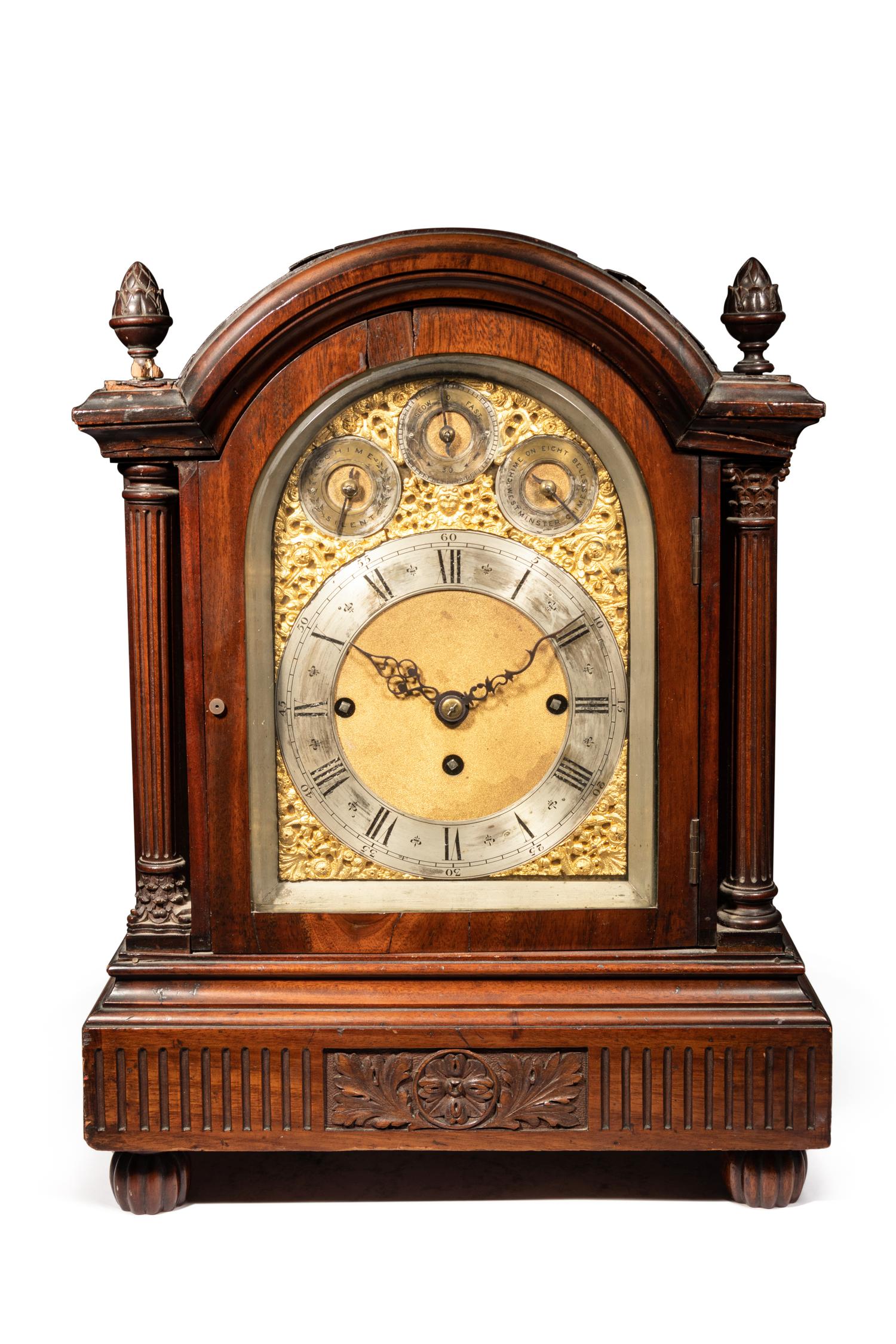 A George III Mahogany Bracket Clock