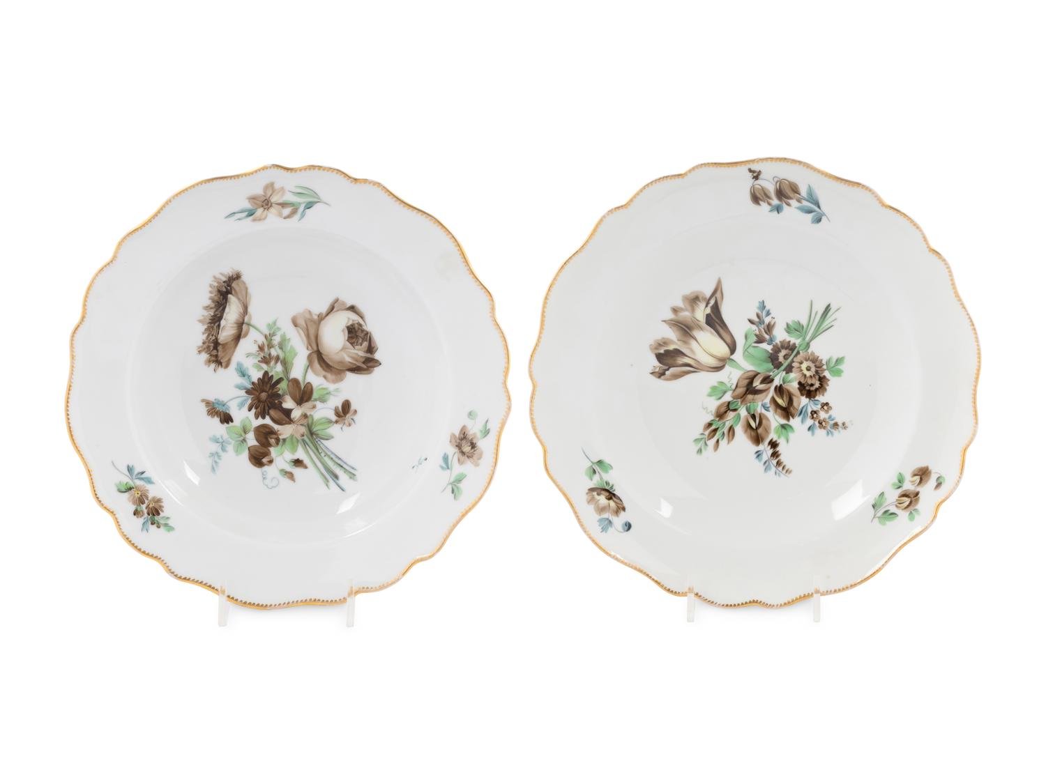 A Popov Factory Porcelain Soup Plate and Underplate